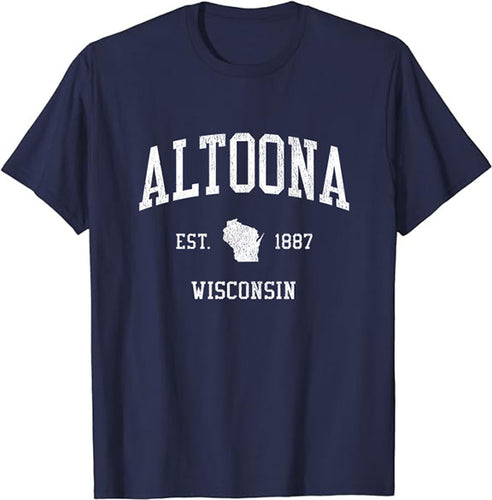 Altoona Wisconsin WI T-Shirt Vintage Athletic Sports Design Tee