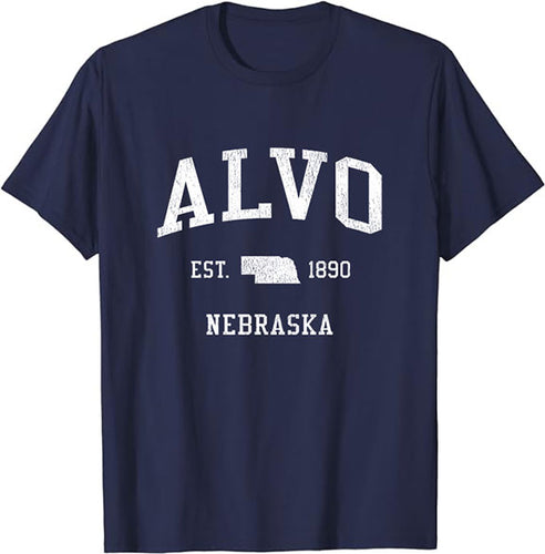 Alvo Nebraska NE T-Shirt Vintage Athletic Sports Design Tee