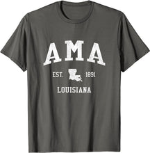 Ama Louisiana LA T-Shirt Vintage Athletic Sports Design Tee