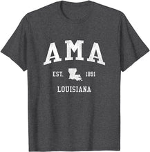 Ama Louisiana LA T-Shirt Vintage Athletic Sports Design Tee