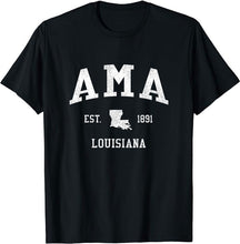 Ama Louisiana LA T-Shirt Vintage Athletic Sports Design Tee