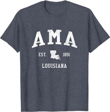 Ama Louisiana LA T-Shirt Vintage Athletic Sports Design Tee