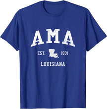 Ama Louisiana LA T-Shirt Vintage Athletic Sports Design Tee