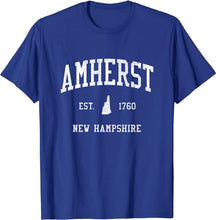 Amherst New Hampshire NH T-Shirt Vintage Athletic Sports Design Tee