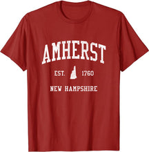 Amherst New Hampshire NH T-Shirt Vintage Athletic Sports Design Tee