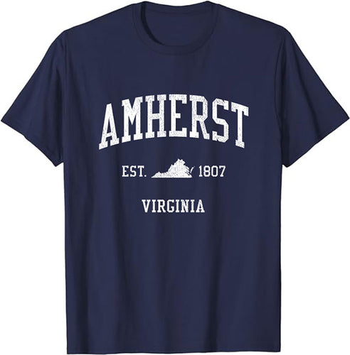 Amherst Virginia VA Vintage Athletic Sports Design T-Shirt JS01