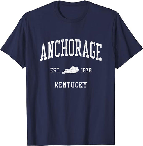 Anchorage Kentucky KY T-Shirt Vintage Athletic Sports Design Tee