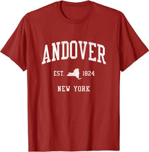 Andover New York NY T-Shirt Vintage Athletic Sports Design Tee