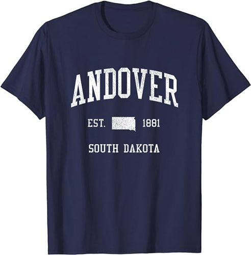 Andover South Dakota SD T-Shirt Vintage Athletic Sports Design Tee