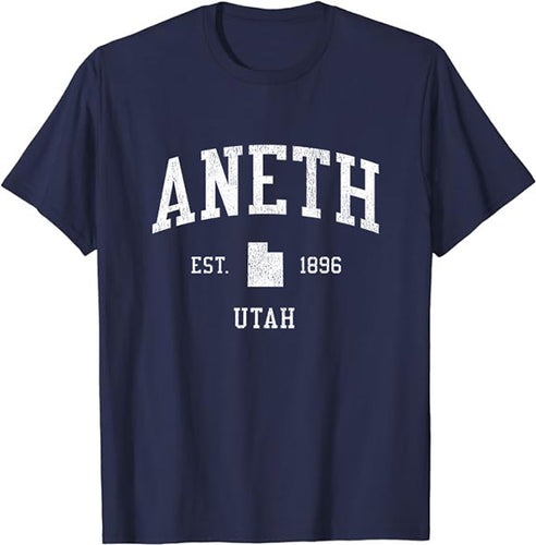 Aneth Utah UT T-Shirt Vintage Athletic Sports Design Tee