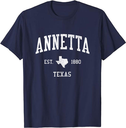 Annetta Texas TX T-Shirt Vintage Athletic Sports Design Tee