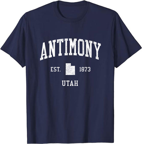 Antimony Utah UT T-Shirt Vintage Athletic Sports Design Tee