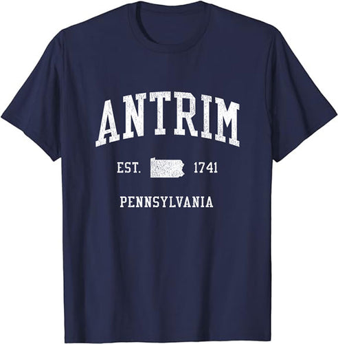 Antrim Pennsylvania PA T-Shirt Vintage Athletic Sports Design Tee