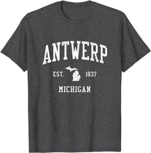 Antwerp Michigan MI T-Shirt Vintage Athletic Sports Design Tee