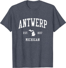 Antwerp Michigan MI T-Shirt Vintage Athletic Sports Design Tee