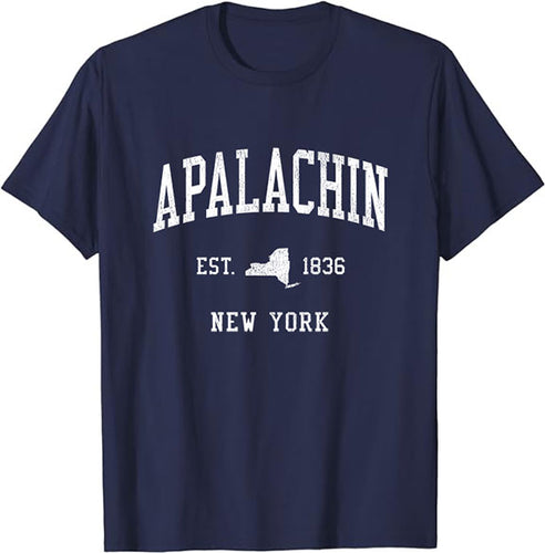 Apalachin New York NY T-Shirt Vintage Athletic Sports Design Tee