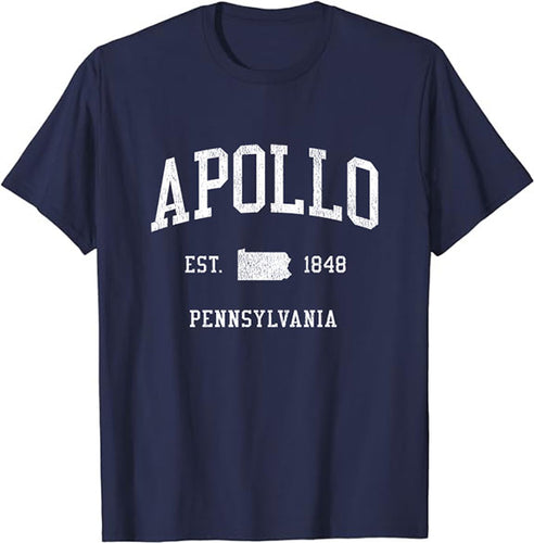 Apollo Pennsylvania PA T-Shirt Vintage Athletic Sports Design Tee