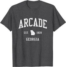 Arcade Georgia GA T-Shirt Vintage Athletic Sports Design Tee