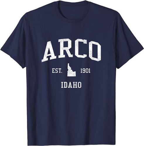 Arco Idaho ID T-Shirt Vintage Athletic Sports Design Tee