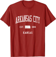 Arkansas City Kansas KS T-Shirt Vintage Athletic Sports Design Tee