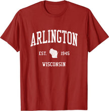 Arlington Wisconsin WI T-Shirt Vintage Athletic Sports Design Tee