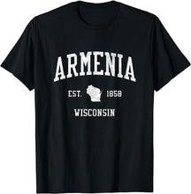 Armenia Wisconsin WI T-Shirt Vintage Athletic Sports Design Tee