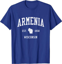 Armenia Wisconsin WI T-Shirt Vintage Athletic Sports Design Tee