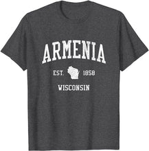 Armenia Wisconsin WI T-Shirt Vintage Athletic Sports Design Tee