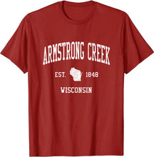 Armstrong Creek Wisconsin WI T-Shirt Vintage Athletic Sports Design Tee