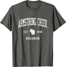 Armstrong Creek Wisconsin WI T-Shirt Vintage Athletic Sports Design Tee