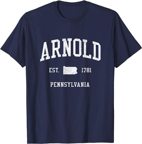 Arnold Pennsylvania PA T-Shirt Vintage Athletic Sports Design Tee