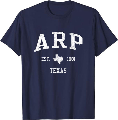 Arp Texas TX T-Shirt Vintage Athletic Sports Design Tee