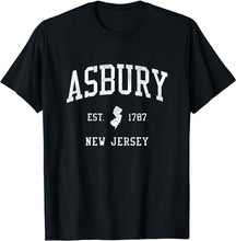 Asbury New Jersey NJ T-Shirt Vintage Athletic Sports Design Tee