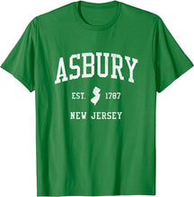 Asbury New Jersey NJ T-Shirt Vintage Athletic Sports Design Tee