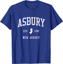 Asbury New Jersey NJ T-Shirt Vintage Athletic Sports Design Tee