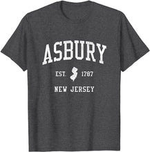 Asbury New Jersey NJ T-Shirt Vintage Athletic Sports Design Tee