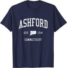 Ashford Connecticut CT T-Shirt Vintage Athletic Sports Design Tee