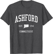 Ashford Connecticut CT T-Shirt Vintage Athletic Sports Design Tee