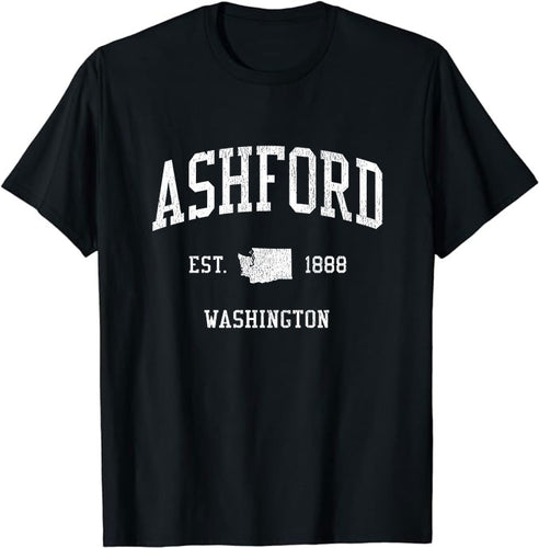 Ashford Washington WA T-Shirt Vintage Athletic Sports Design Tee