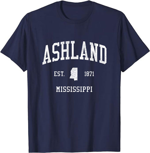 Ashland Mississippi MS T-Shirt Vintage Athletic Sports Design Tee