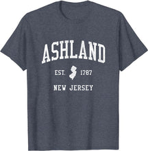 Ashland New Jersey NJ T-Shirt Vintage Athletic Sports Design Tee