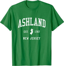 Ashland New Jersey NJ T-Shirt Vintage Athletic Sports Design Tee