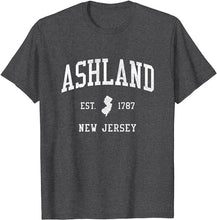 Ashland New Jersey NJ T-Shirt Vintage Athletic Sports Design Tee