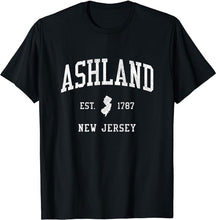 Ashland New Jersey NJ T-Shirt Vintage Athletic Sports Design Tee