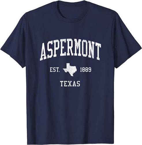 Aspermont Texas TX T-Shirt Vintage Athletic Sports Design Tee