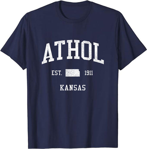 Athol Kansas KS T-Shirt Vintage Athletic Sports Design Tee