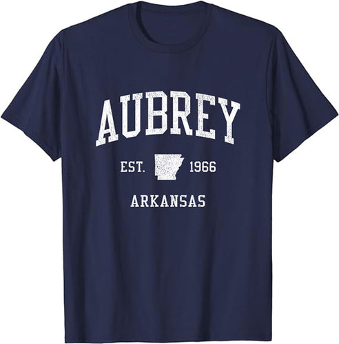 Aubrey Arkansas AR T-Shirt Vintage Athletic Sports Design Tee