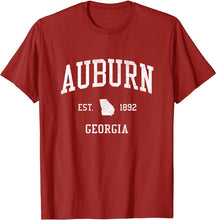 Auburn Georgia GA T-Shirt Vintage Athletic Sports Design Tee