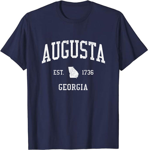 Augusta Georgia GA T-Shirt Vintage Athletic Sports Design Tee