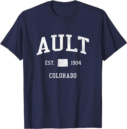 Ault Colorado CO T-Shirt Vintage Athletic Sports Design Tee